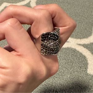 Lia Sophia Multi GrayScale Colored Stones with Silver Ring